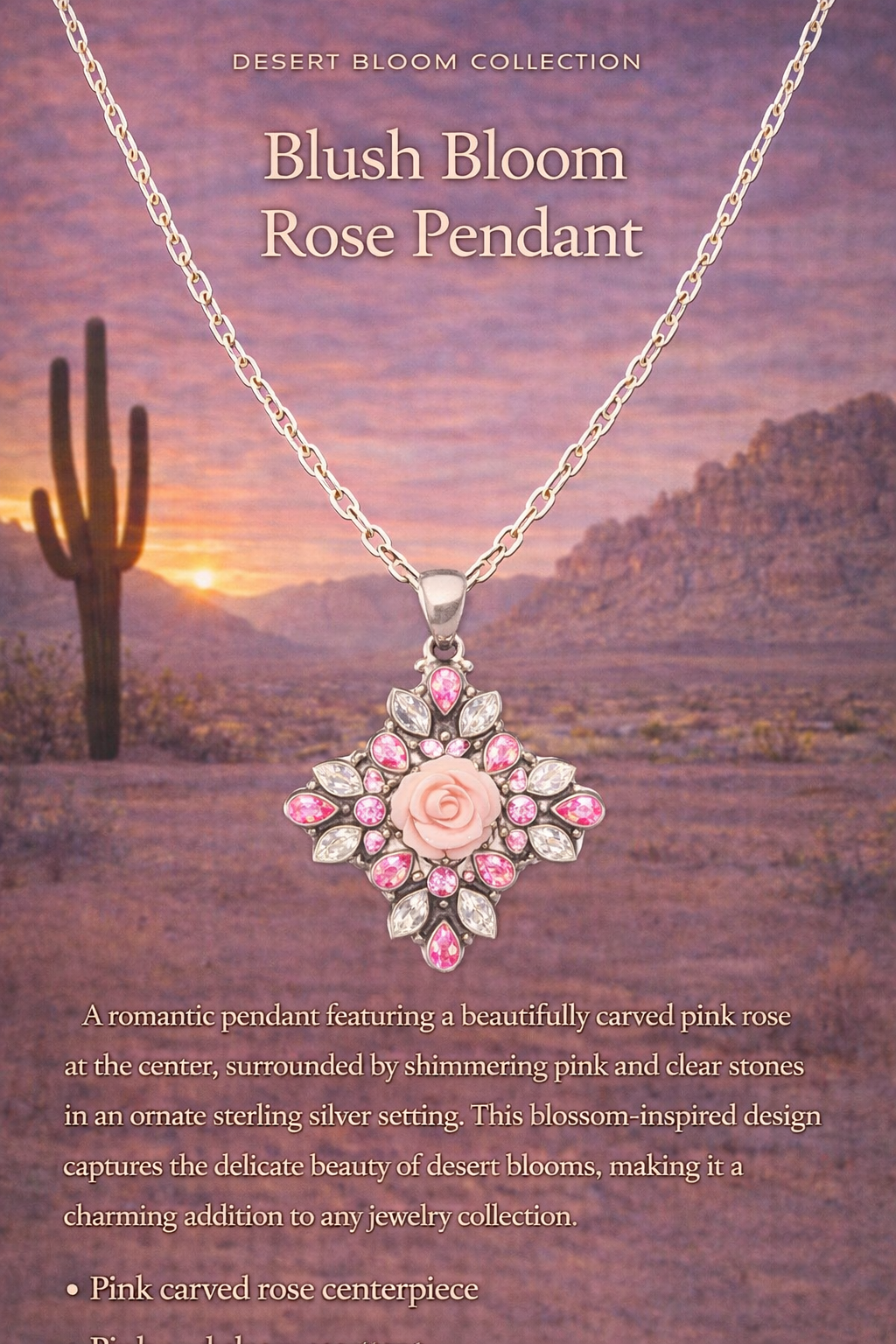 Blush Bloom
Rose Pendant
