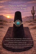 Desert Sunburst Turquoise Ring