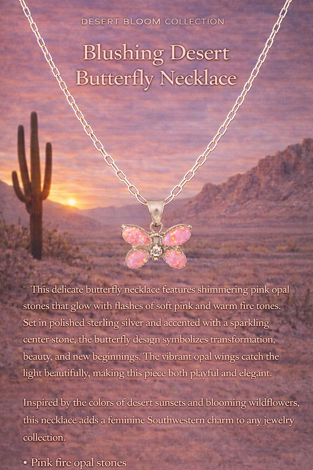 Blushing Desert
Butterfly Necklace