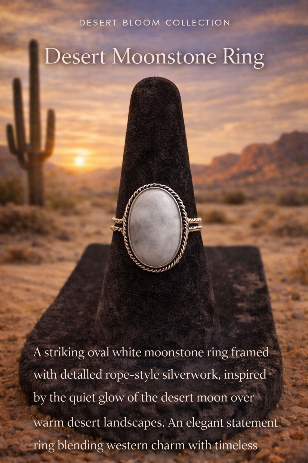 Desert Moonstone Ring