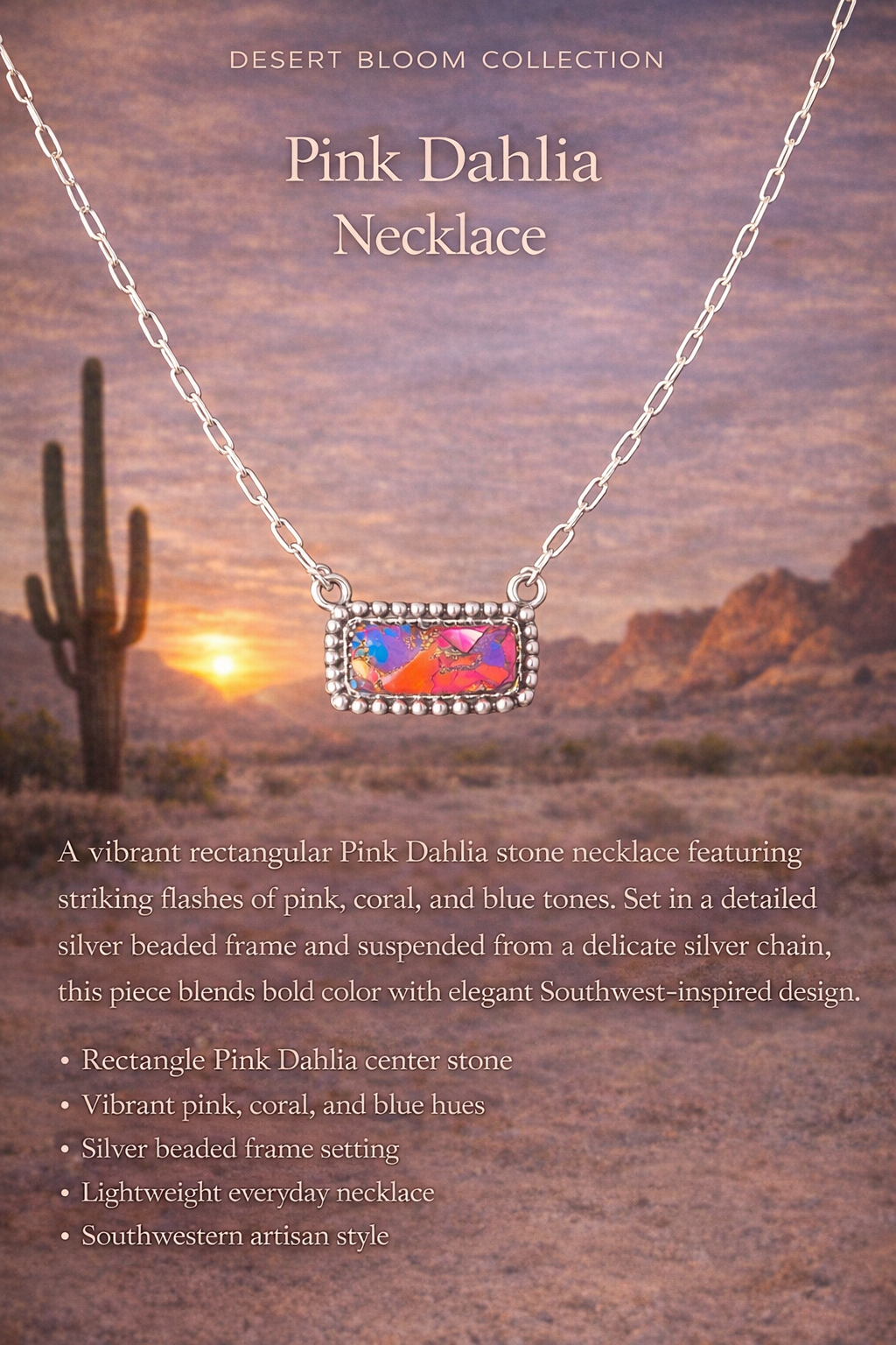 Pink Dahlia
Necklace