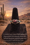 Golden Mesa Heart Ring
