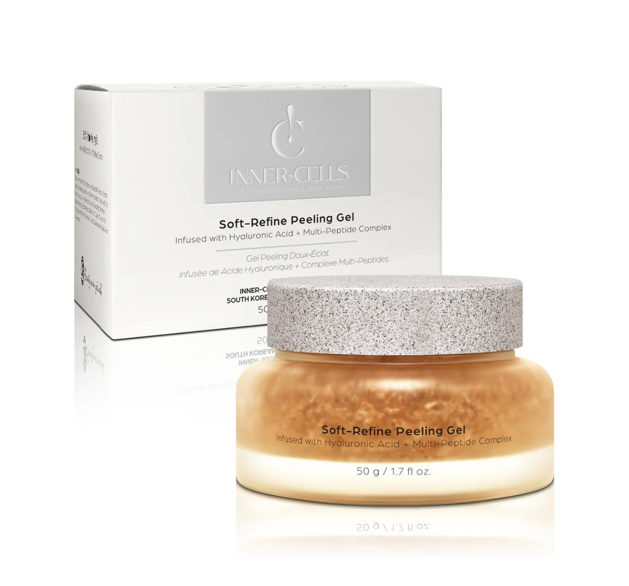 Inner Cells
Soft-Refine Peeling Gel Infused with Hyaluronic Acid + Multi-Peptide Complex