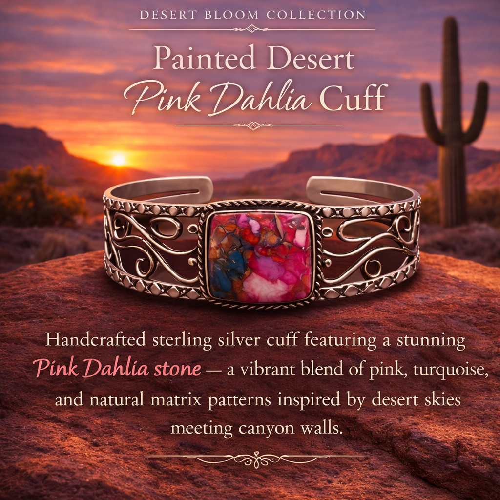 Painted Desert Pink Dahlia Cuff
