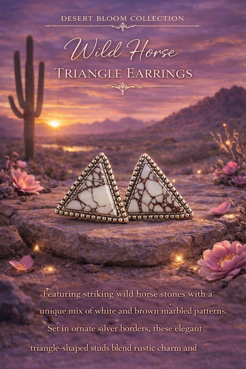 Wild Horse Triangle Earrings