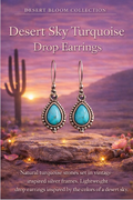 Desert Sky Turquoise Drop Earrings