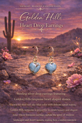 Golden Hills Heart Drop Earrings