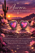 Aurora Heart Stud Earrings