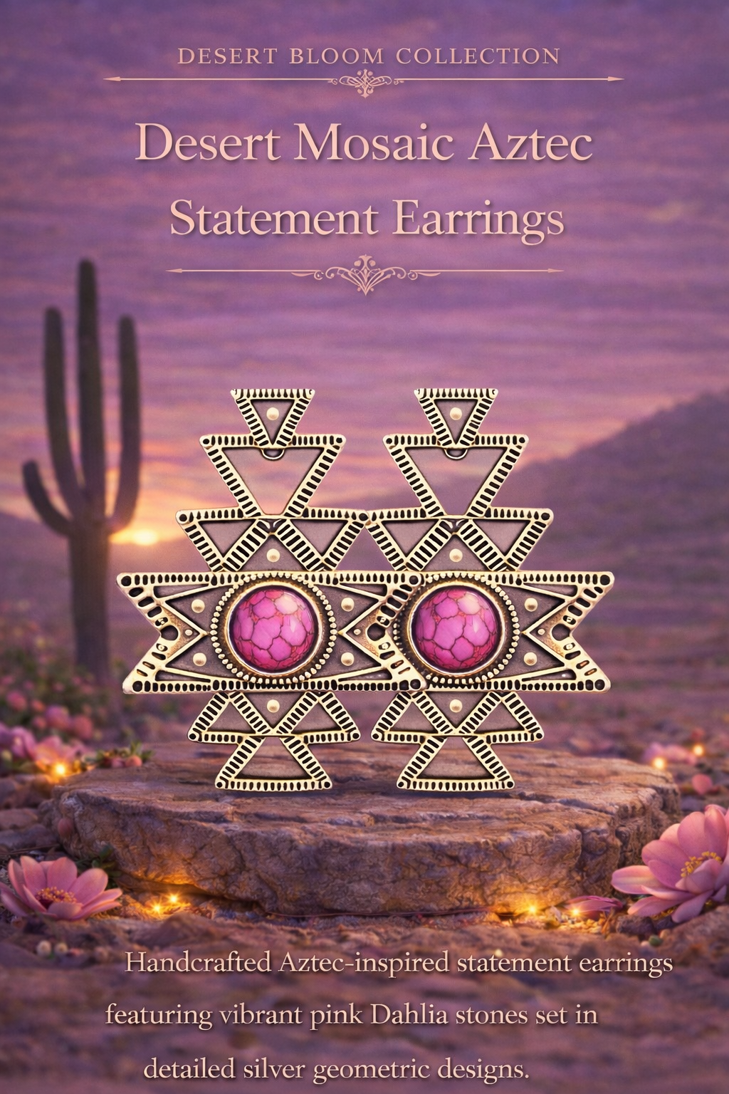 Desert Mosaic Aztec
Statement Earrings
